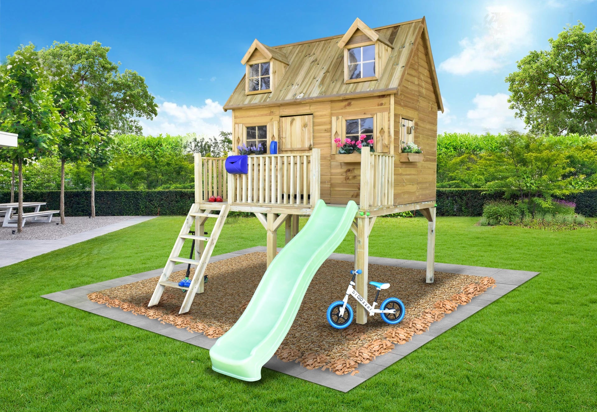 Backyard wooden playhouse online