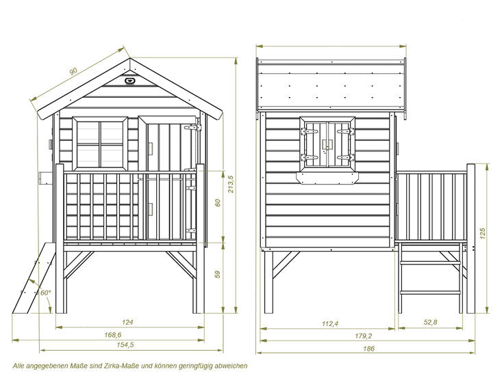 Wooden Playhouse Funny L - Prestige Garden