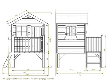 Wooden Playhouse Funny L - Prestige Garden