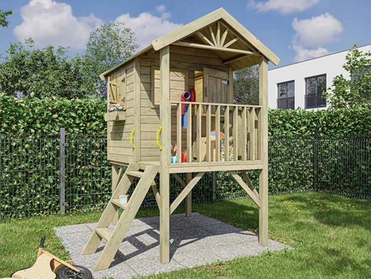 Funny XL Wooden Playhouse - Prestige Gardens