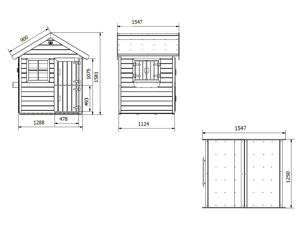 Funny Wooden Playhouse - Prestige Garden