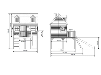 Madrid Wooden Playhouse- Prestige Garden