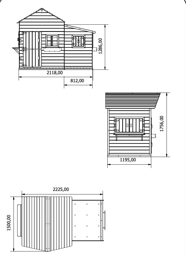 Butterfly XL Wooden Playhouse - Prestige Garden