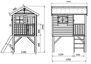 Funny XL Wooden Playhouse - Prestige Gardens