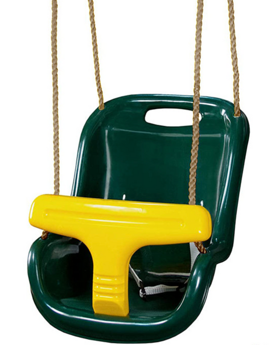 Kids High back Deluxe Baby Swing Seat with T- Bar - Green