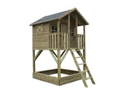 Big House Tom Wooden Playhouse with Sandbox - Prestige Garden