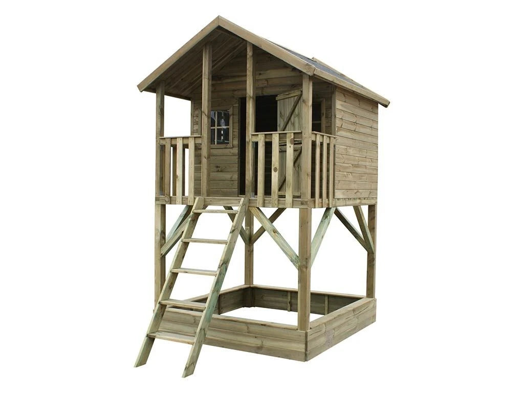 Big House Tom Wooden Playhouse with Sandbox - Prestige Garden – Outdoor ...