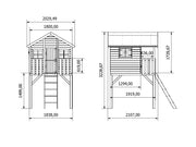 Big House Tom Wooden Playhouse with Sandbox - Prestige Garden