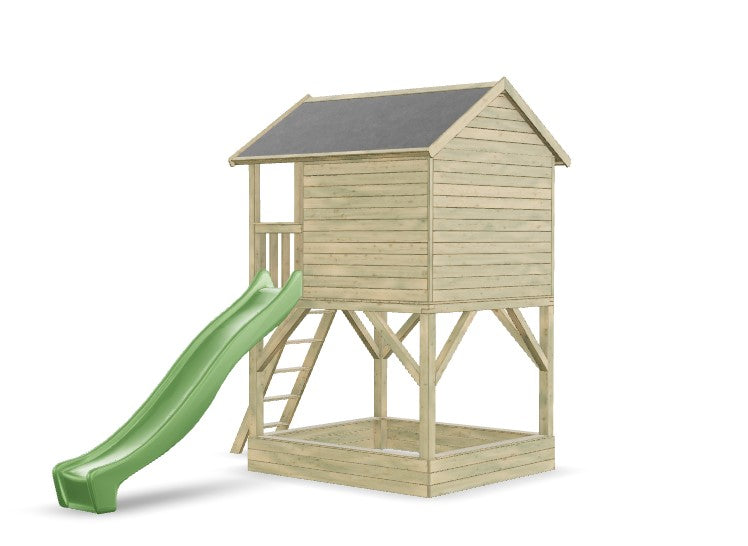 Big House Tom Wooden Playhouse with Sandbox - Prestige Garden