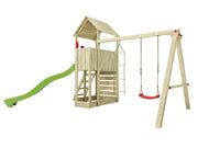 Big Monkey Wooden Play Tower with Slide - Prestige Garden