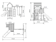 Big Monkey Wooden Play Tower with Slide - Prestige Garden