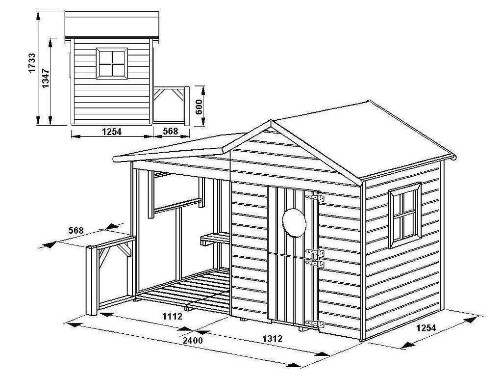 Wooden playhouse Milan - Prestige Garden