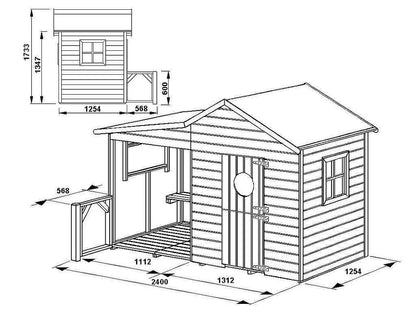 Wooden playhouse Milan - Prestige Garden