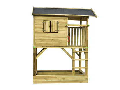 Treehut Wooden Playhouse with Sandbox - Prestige Garden