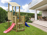 Pirate Wooden Play Tower including 2 Free slides - Prestige Garden